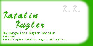 katalin kugler business card